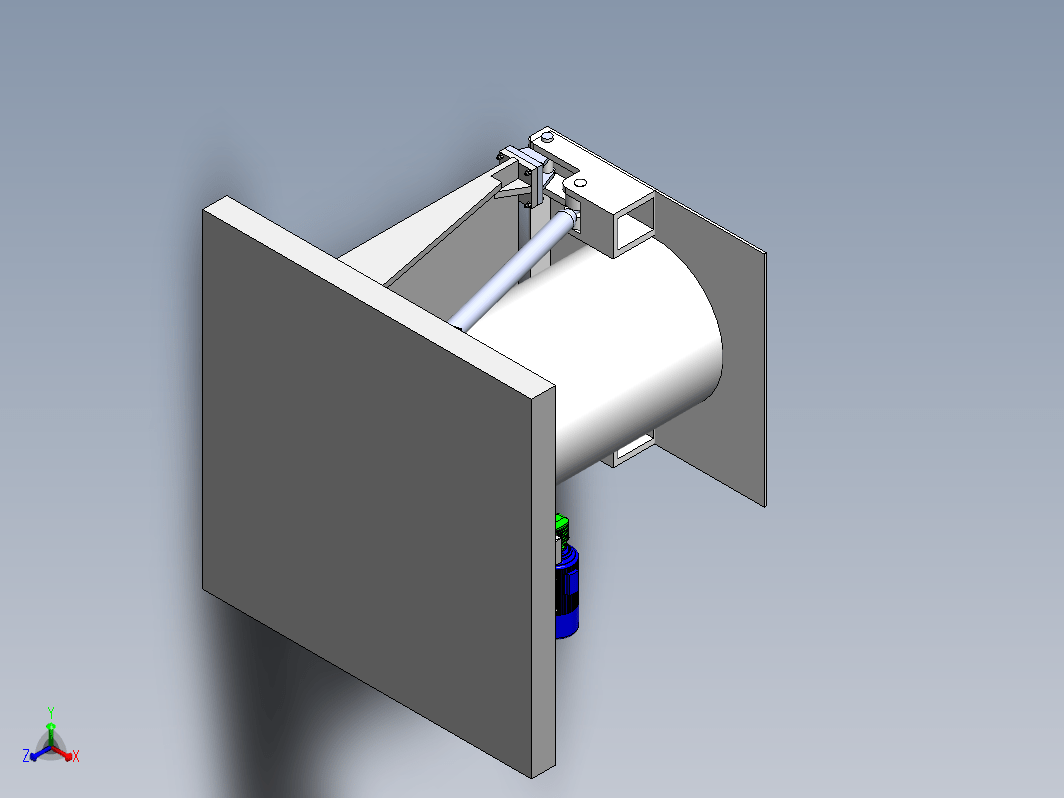 中频电炉倾倒机械系统设计（三维+CAD+说明书）