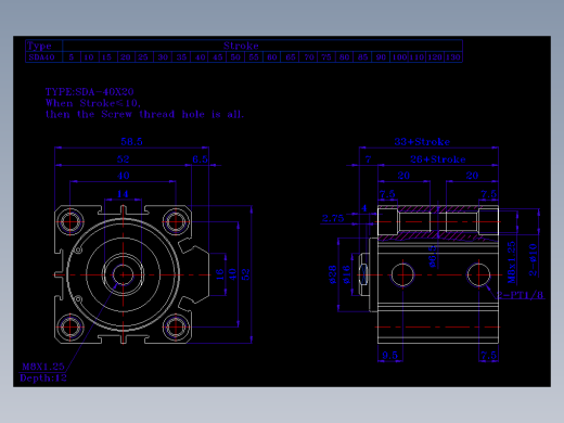 SDA气缸 83-SDA-40-BZN缩略图