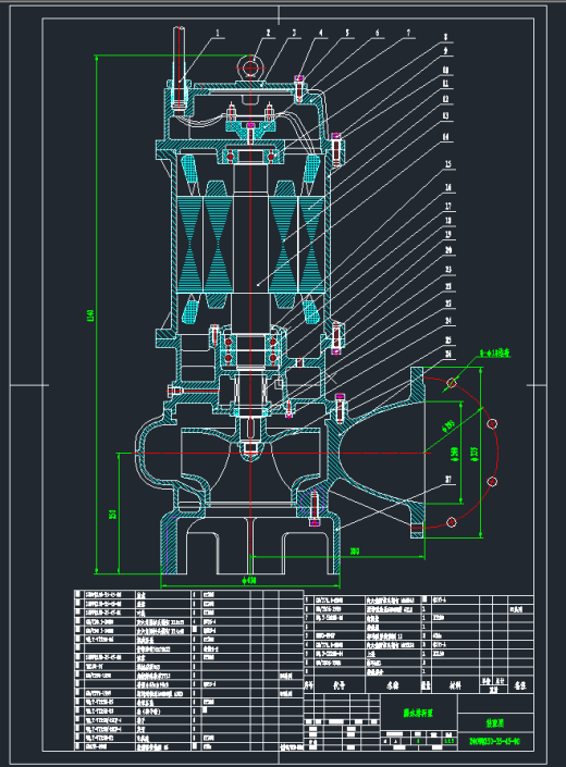 WQ型潜水排污泵图纸(31种型号) (398张图纸)CAD