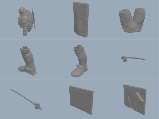 忍者神龟 蓝天使 高精度3D打印模型