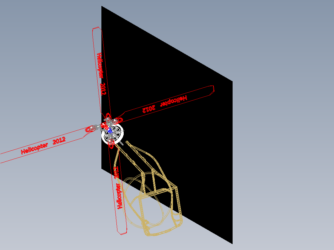 AUTOCAD直升机螺旋桨设计