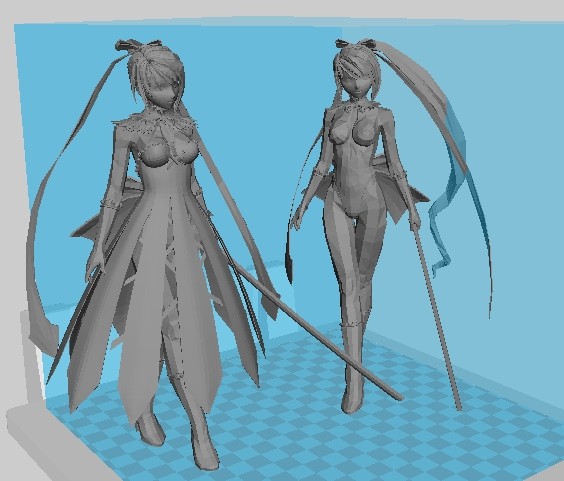 游戏美女3D模型