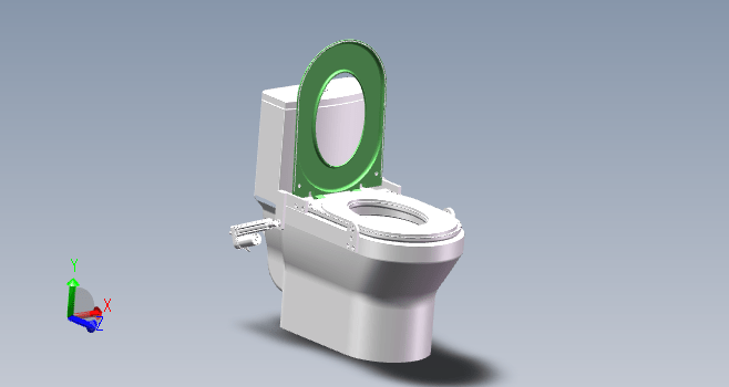 自动座便器设计（含CAD及三维图纸）三维SW+CAD+说明书