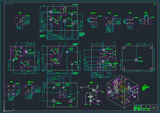 一种变桨机构液压系统站CAD 图纸缩略图