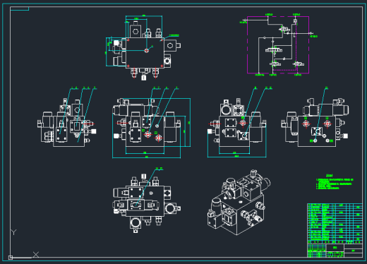 一种变桨机构液压系统站CAD 图纸缩略图