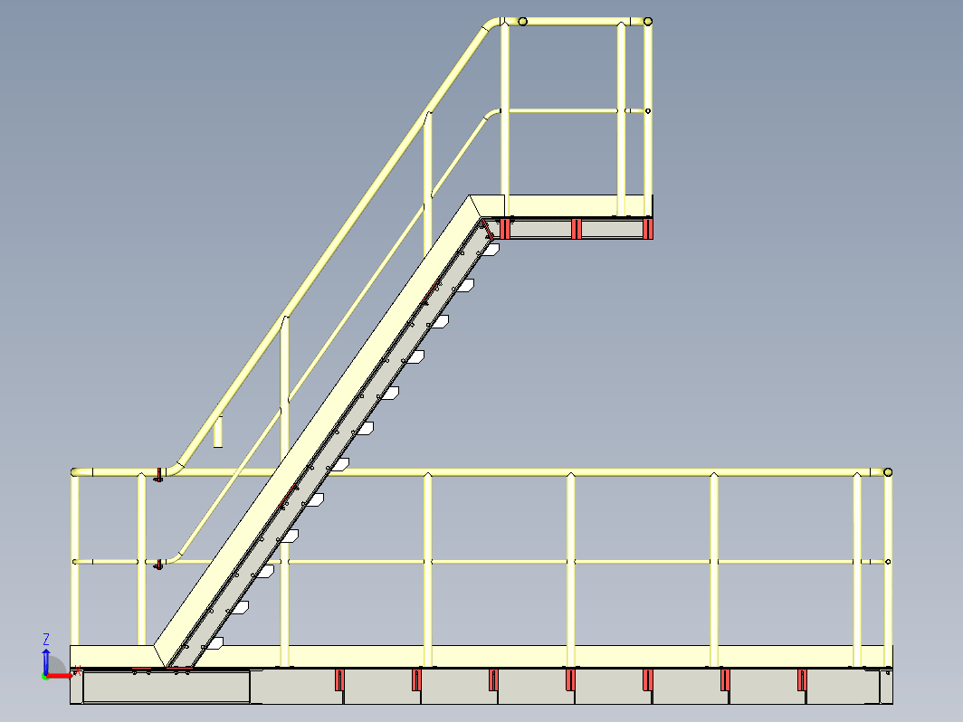 带楼梯的平台 Balcony with stairs