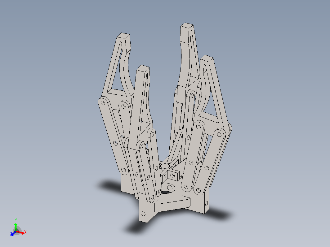 einfacher-griff四指机械爪结构