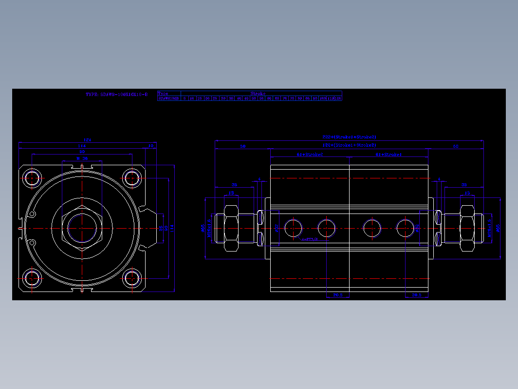 SDA气缸 83-SDAW-100-SW