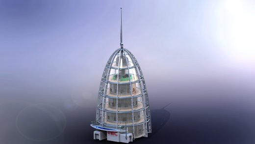 月亮的娱乐中心科幻建模模型缩略图