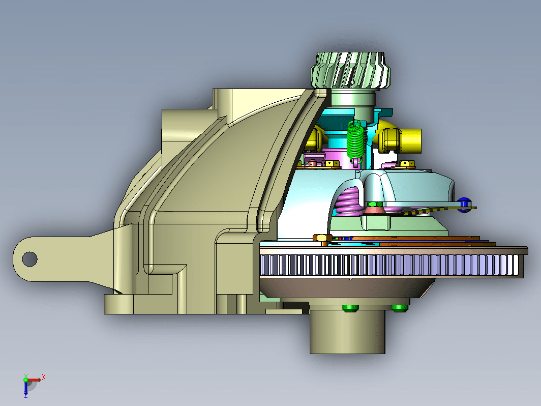 吉尔130汽车离合器半剖结构