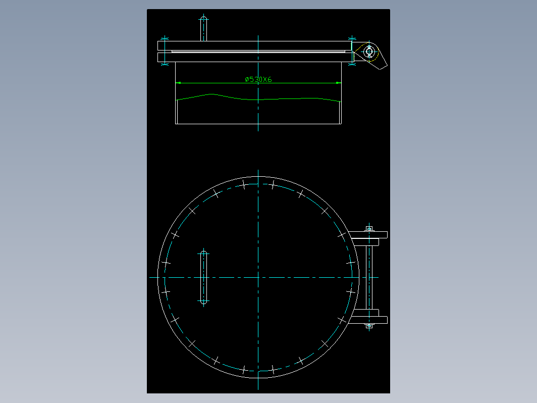 HG21516-95回转盖板式平焊法兰人孔 B-500-0.6