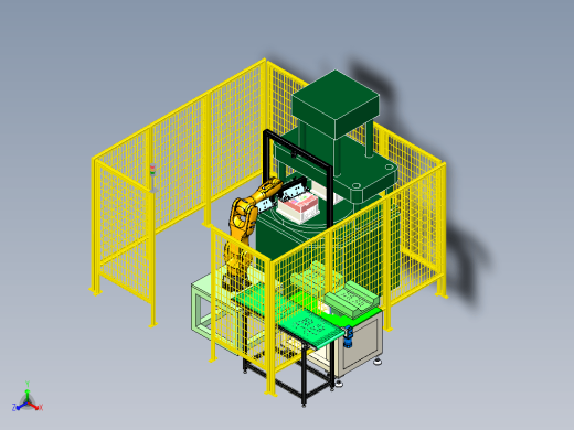 汽车座椅注塑件6轴机器人自动上料设备，