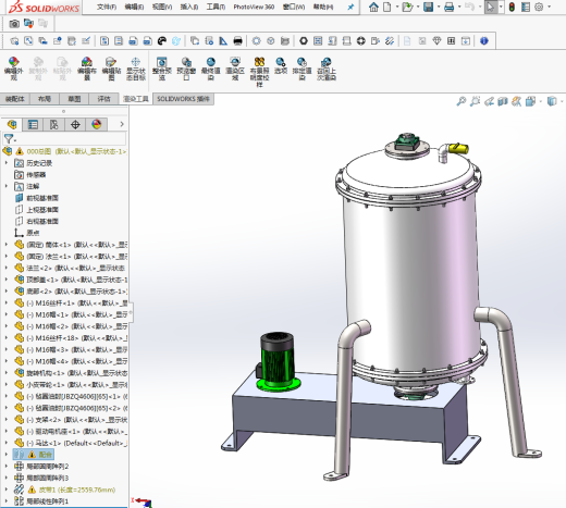 全自动立式过滤机设计三维SW2019带参+CAD+说明书缩略图