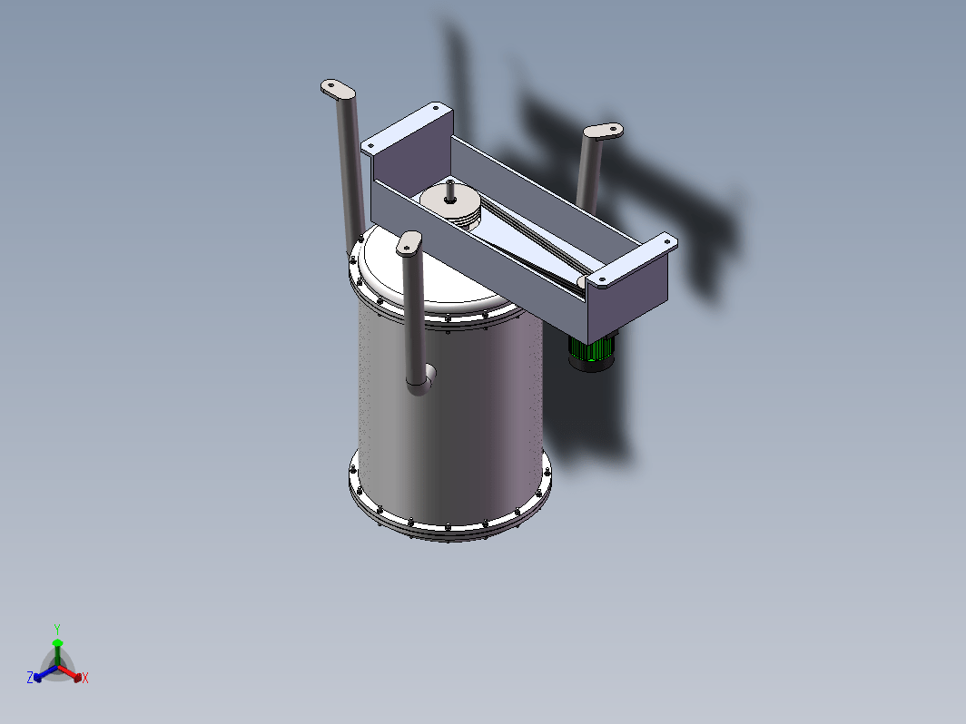 全自动立式过滤机设计三维SW2019带参+CAD+说明书