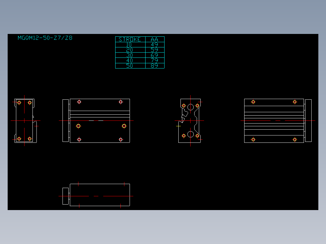 气缸 mgq12