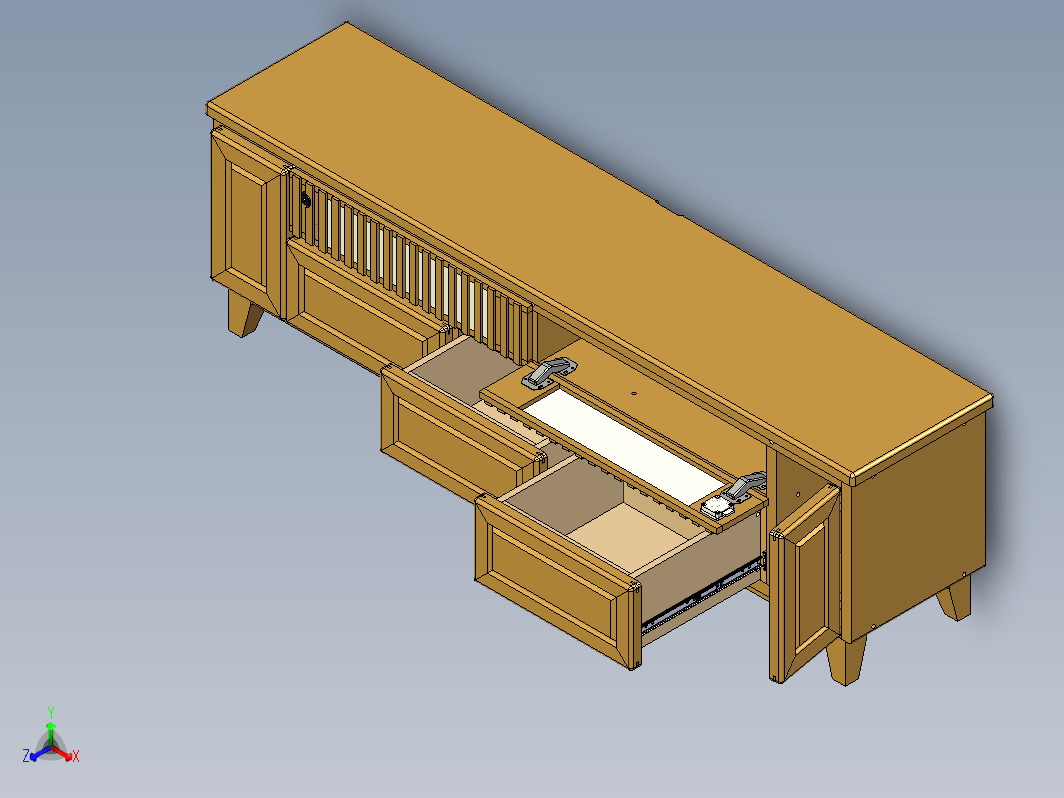 TV Cabinet 7门电视柜