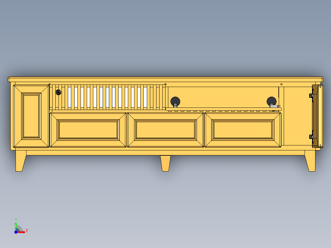 TV Cabinet 7门电视柜