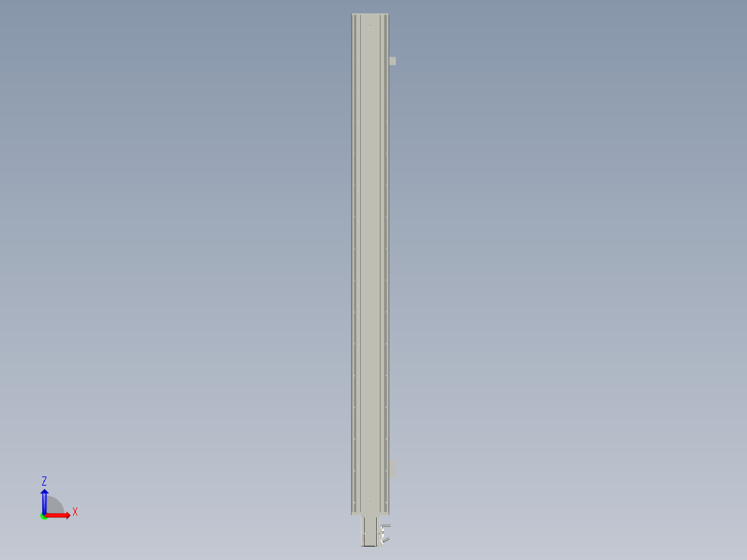 2019 新款120mm宽度双导轨单轴精密直线模组模型.120BS.L1300.400W.3D