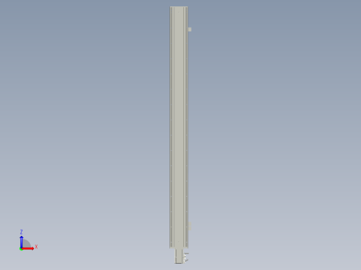 2019 新款120mm宽度双导轨单轴精密直线模组模型.120BS.L1300.400W.3D缩略图