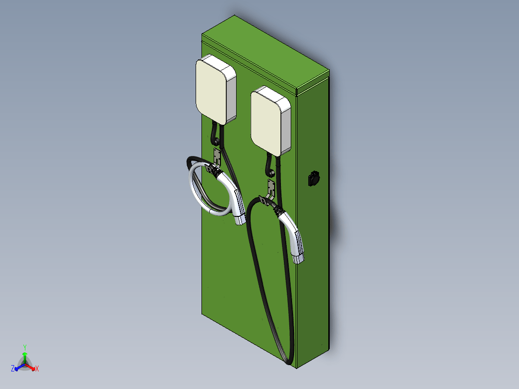 EV CHARGER带有两个WallBox的电动汽车充电箱