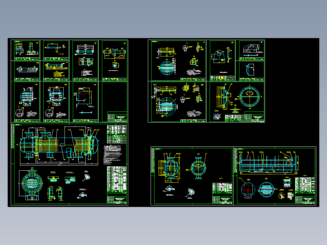 浮头换热器cad图CAD设计图
