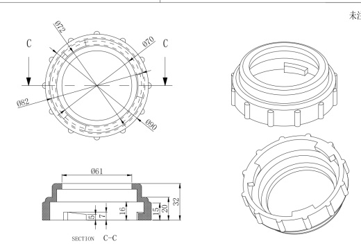 快换接头注塑工艺与模具设计-螺纹盖三维UG NX6.0无参+CAD+说明缩略图