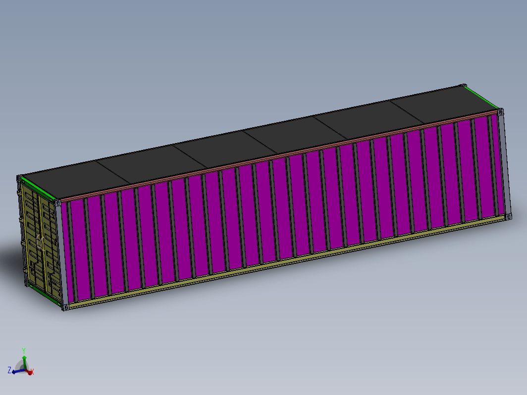 40'集装箱的Solidworks渲染