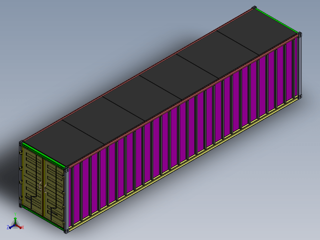 40'集装箱的Solidworks渲染