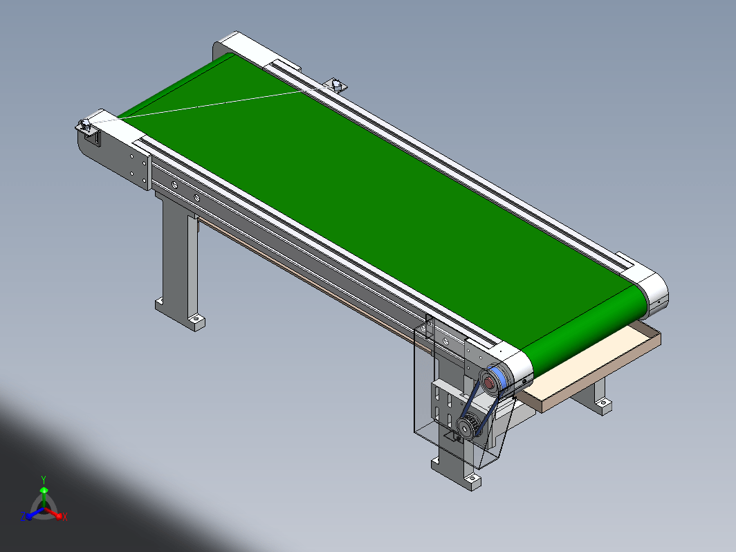 皮带输送机三维SW2022带参