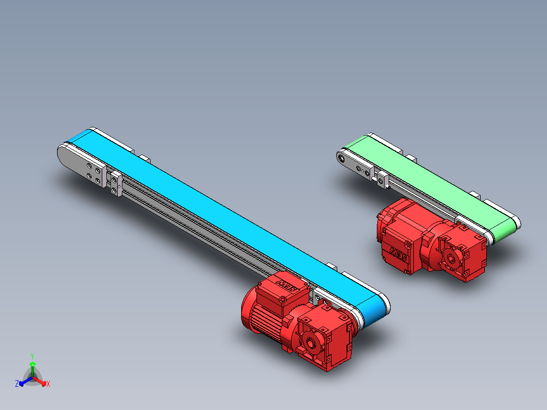 小型传送带三维SW2019带参
