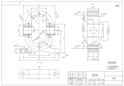 齿轮油泵泵体工艺及2-φ7孔加工夹具设计三维Creo8.0无参+CAD+说明缩略图