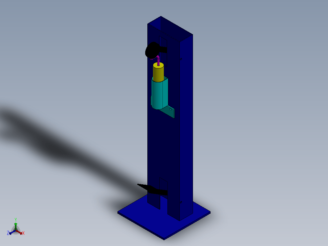 SolidWorks 中的脚踏式免洗手消毒液2