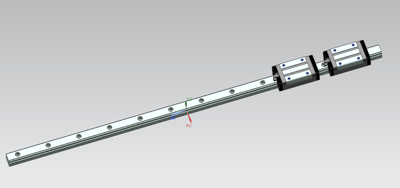 直线导轨滑轨HGH203D模型三维