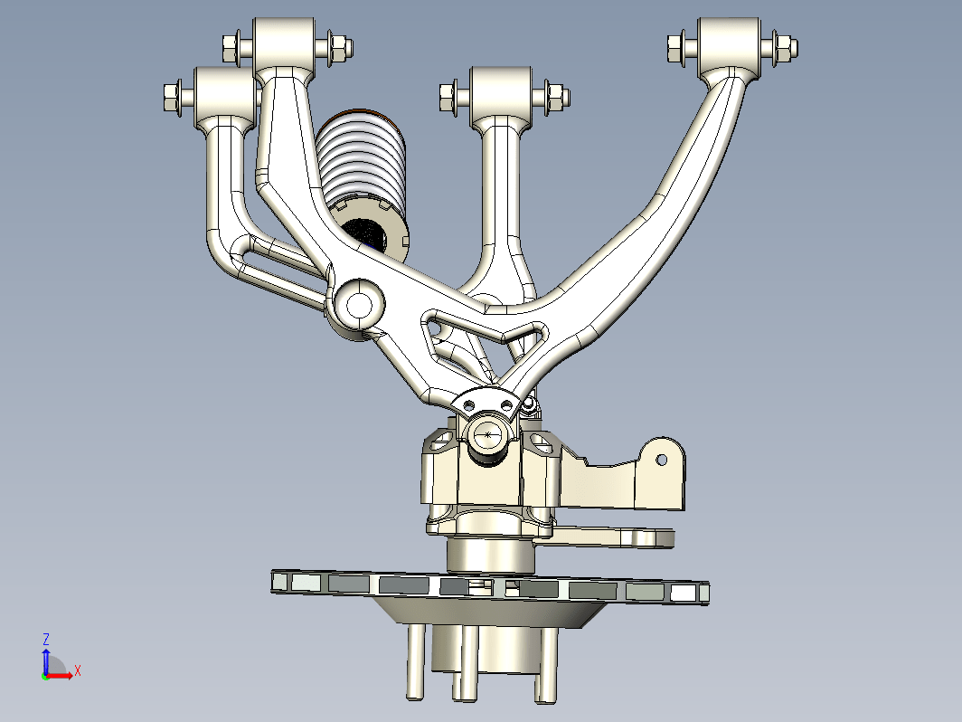 前双叉臂悬架结构 Front double wishbone suspension