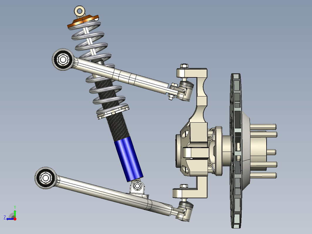 前双叉臂悬架结构 Front double wishbone suspension