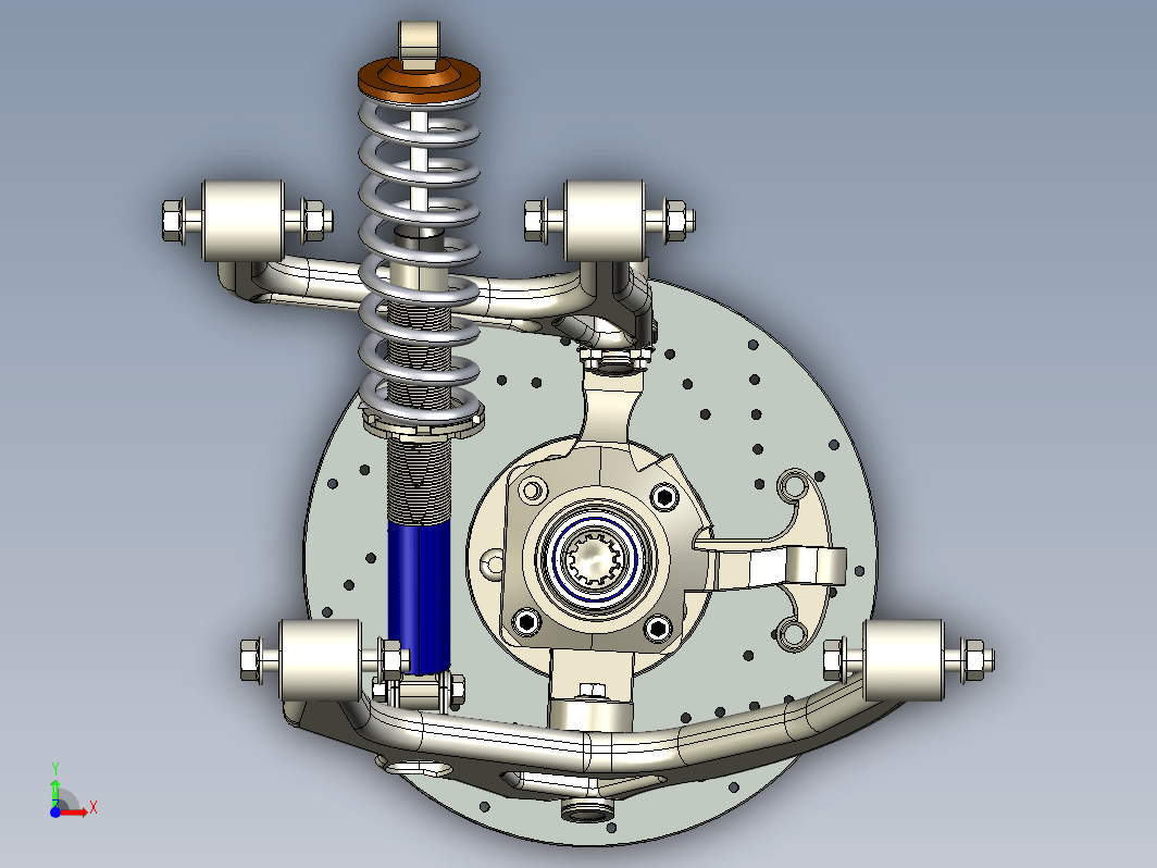 前双叉臂悬架结构 Front double wishbone suspension