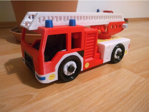简易消防车玩具小模型