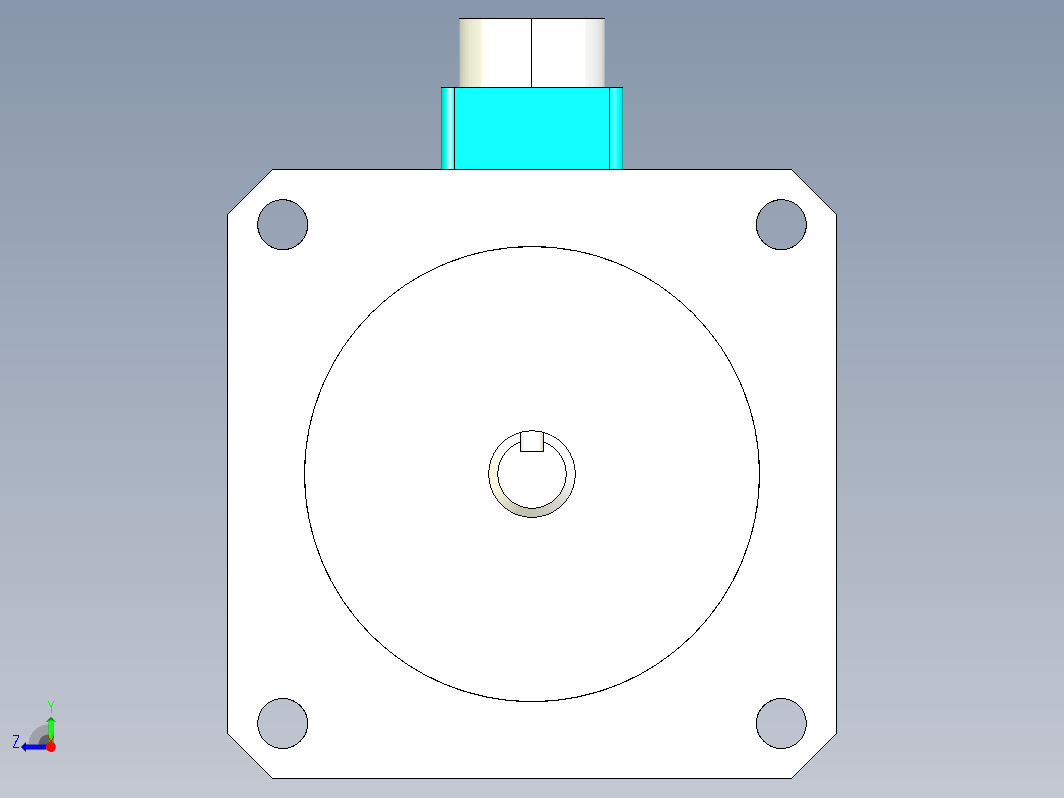 YK31317A  130mm三相步进电机（3D）