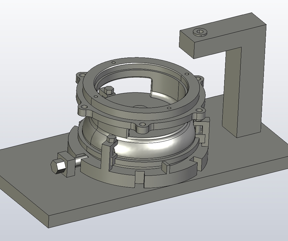 离心式水泵连接座加工工艺规程及夹具设计三维STP+CAD+说明