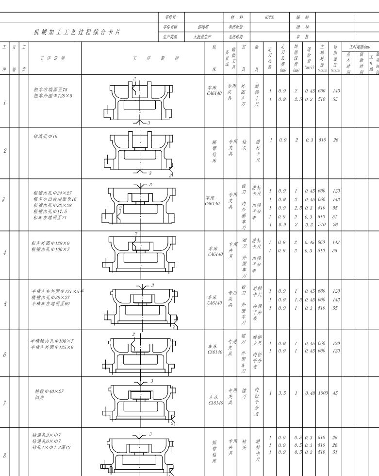 离心式水泵连接座加工工艺规程及夹具设计三维STP+CAD+说明