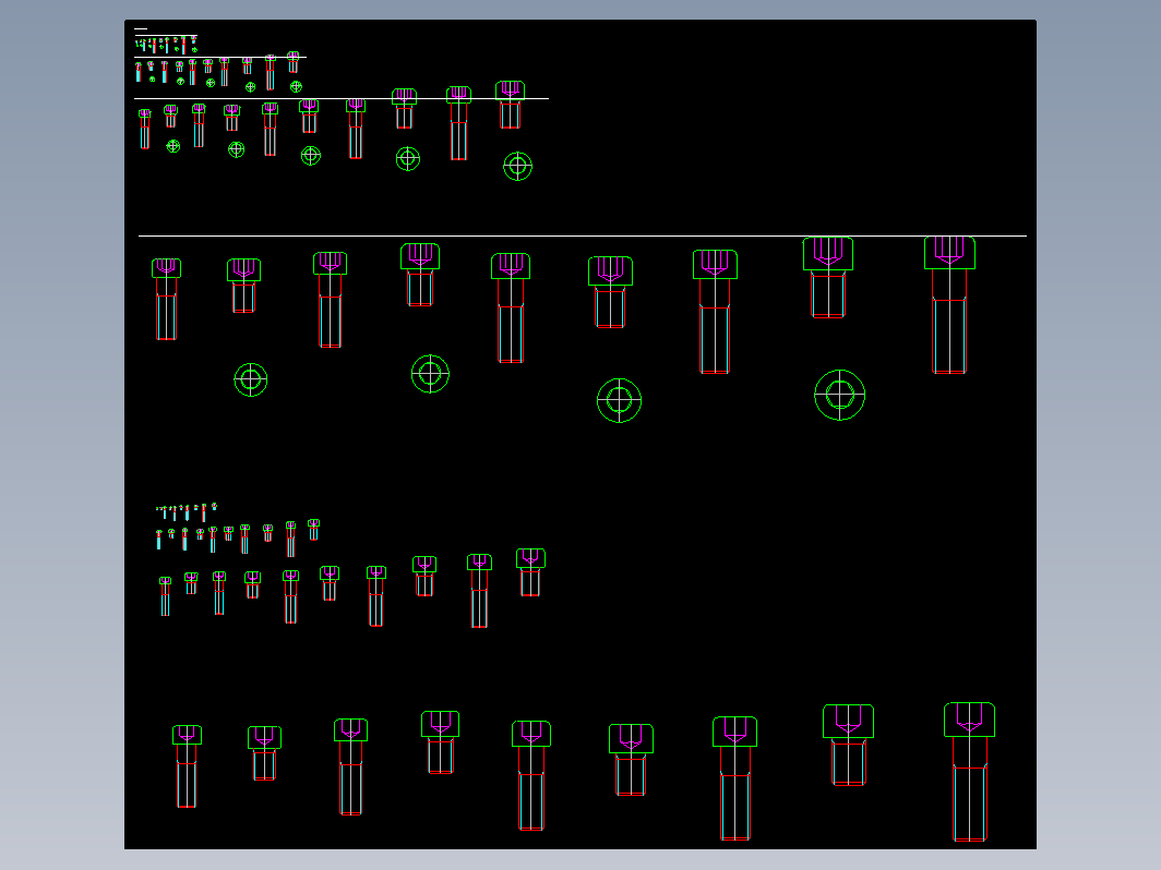 GB 螺钉标准件大全（含52个dwg文件）