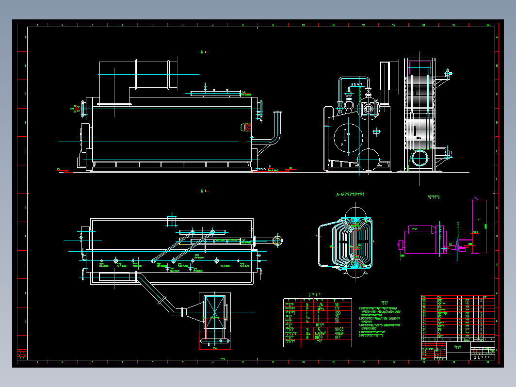 10吨燃油气锅炉总图
