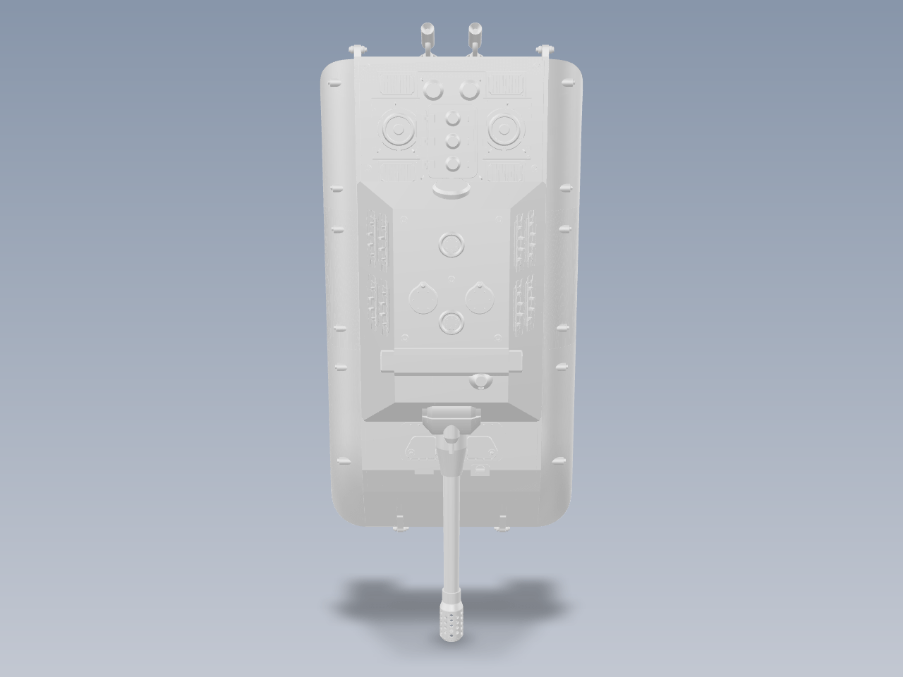 E-100重型坦克歼击车造型3D图纸 RHINO设计