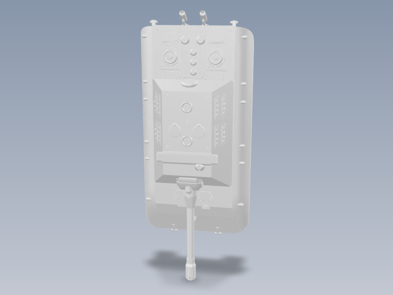 E-100重型坦克歼击车造型3D图纸 RHINO设计