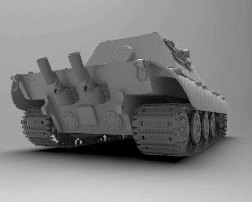 E-100重型坦克歼击车造型3D图纸 RHINO设计缩略图