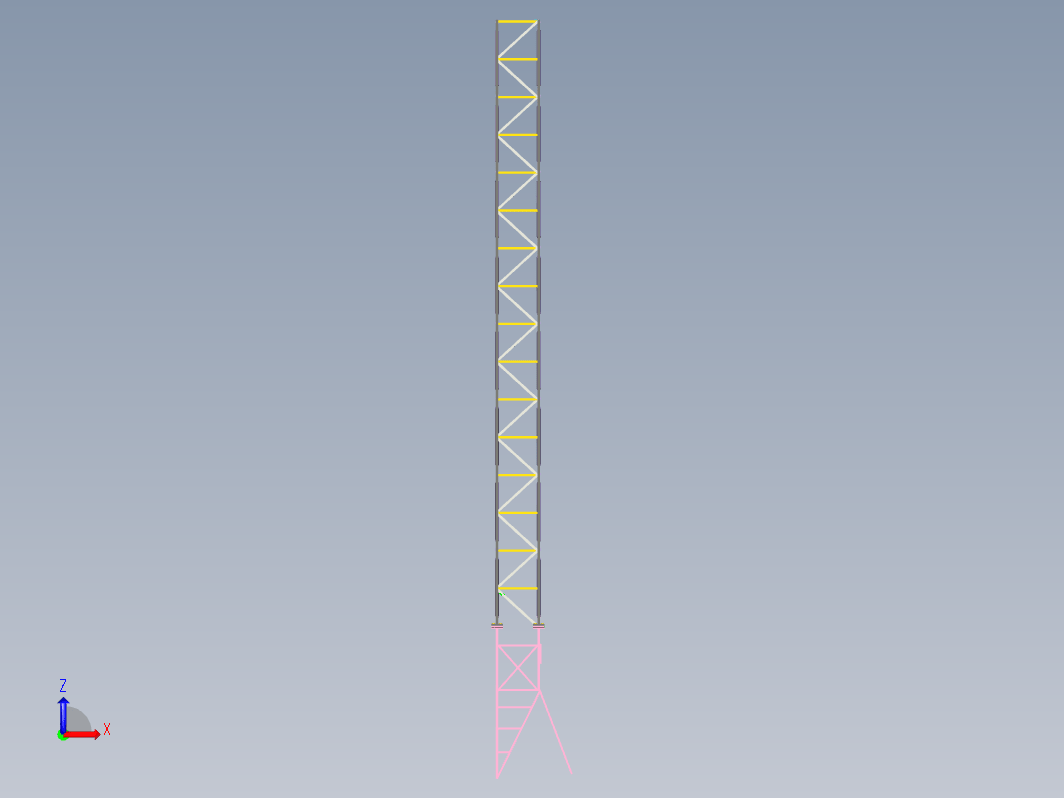 矿用井架模型三维