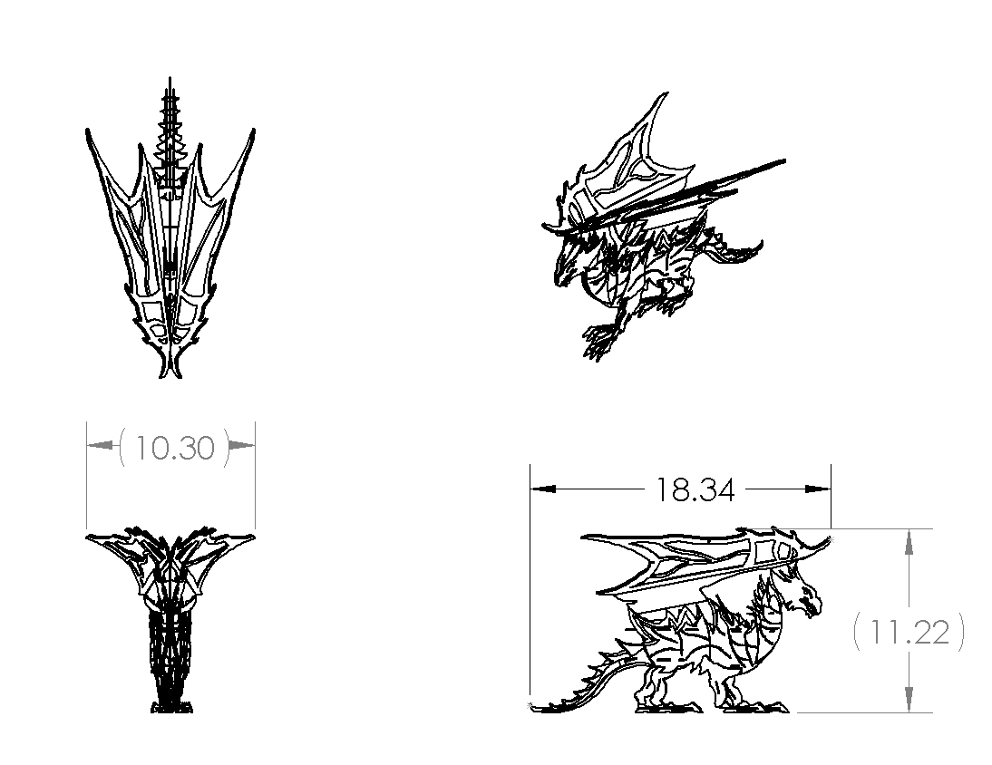 外国飞龙立体拼装模型