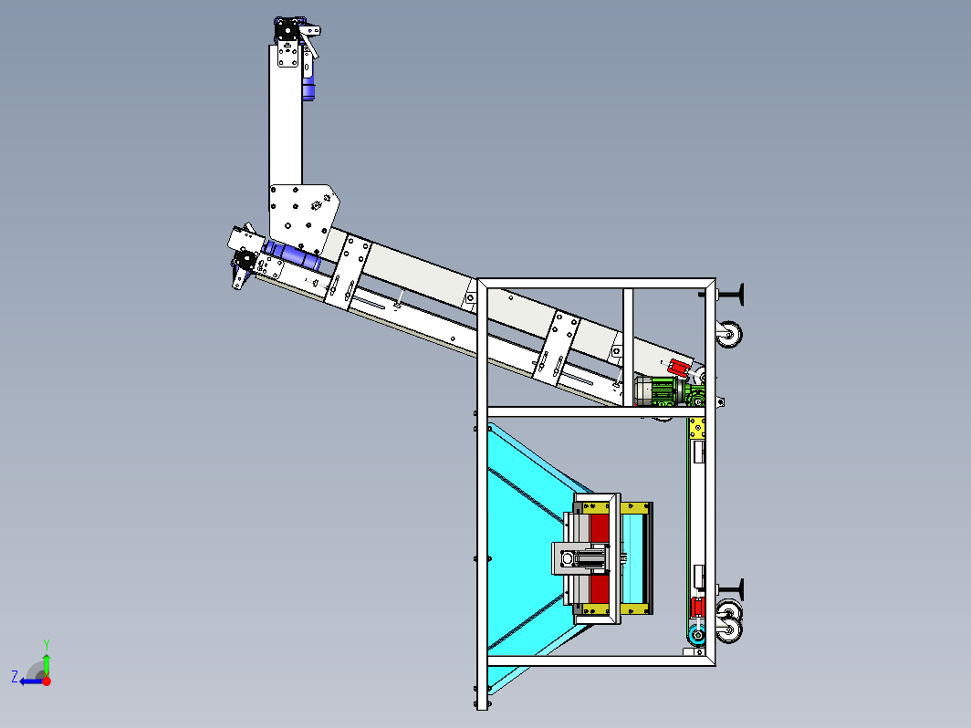 带容器的面团分配输送机