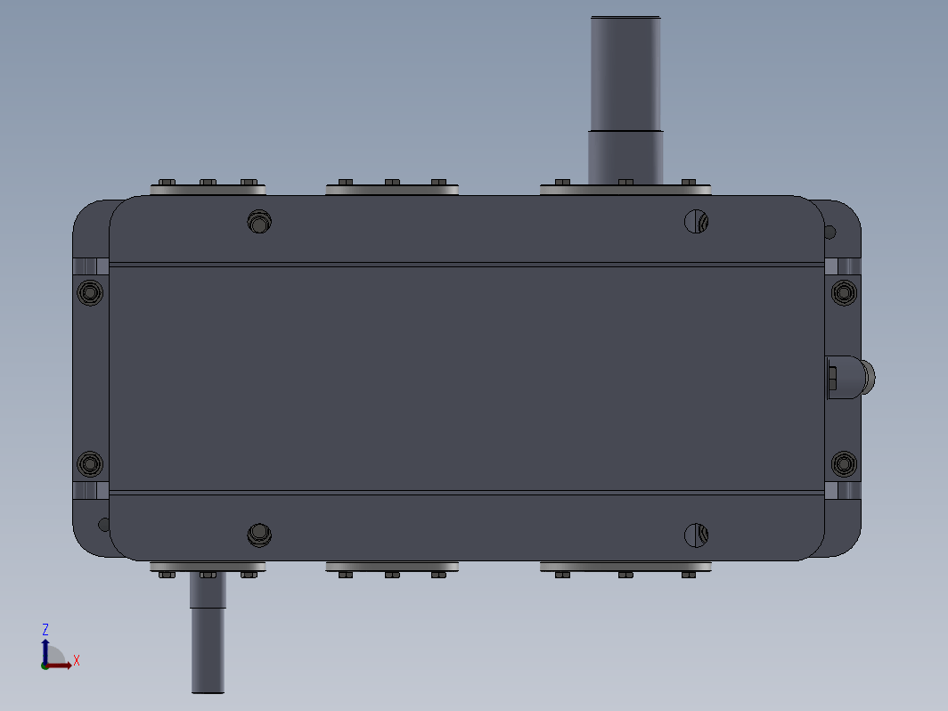 【5】二级直齿圆柱齿轮减速器 3D图