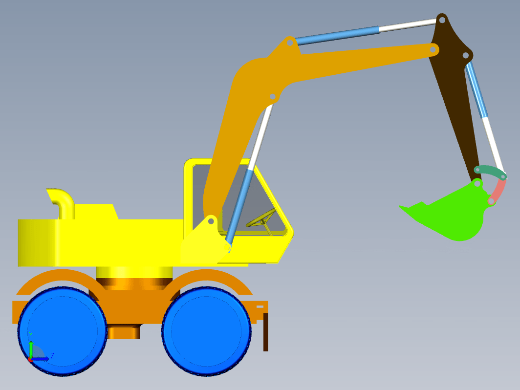 液压挖掘机反铲装置设计[3D-PROE][仿真]三维ProE4.0无参+CAD+说明书